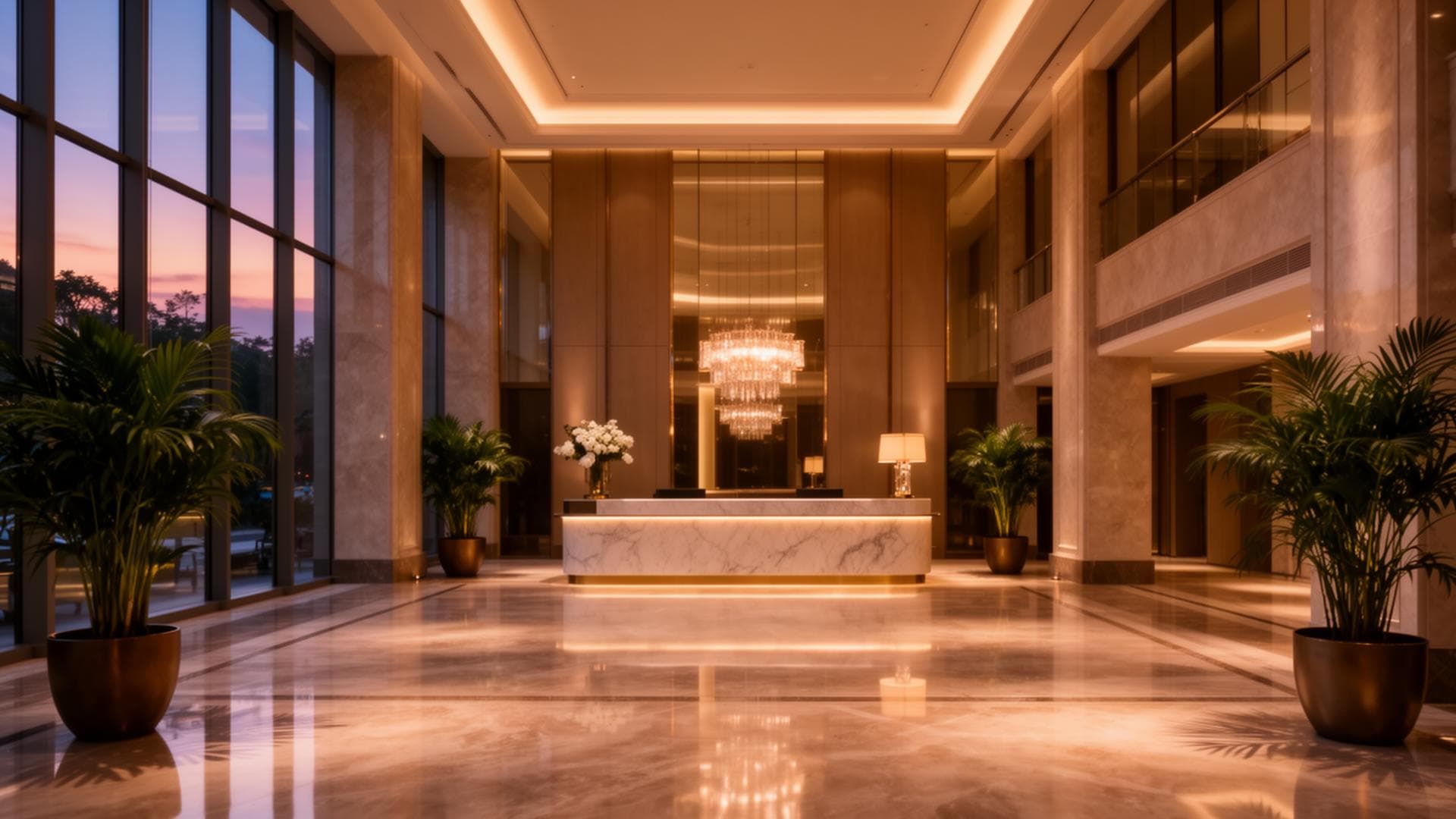 Lobby de hotel premium